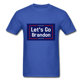Lets Go Brandon Graphic Tee; Trump, Biden, President - royal blue
