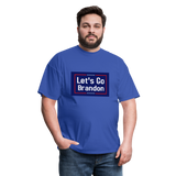 Lets Go Brandon Graphic Tee; Trump, Biden, President - royal blue
