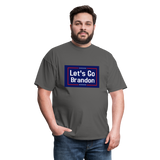 Lets Go Brandon Graphic Tee; Trump, Biden, President - charcoal