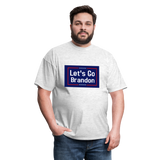 Lets Go Brandon Graphic Tee; Trump, Biden, President - light heather gray
