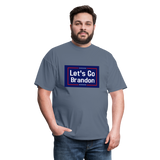 Lets Go Brandon Graphic Tee; Trump, Biden, President - denim