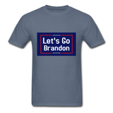 Lets Go Brandon Graphic Tee; Trump, Biden, President - denim