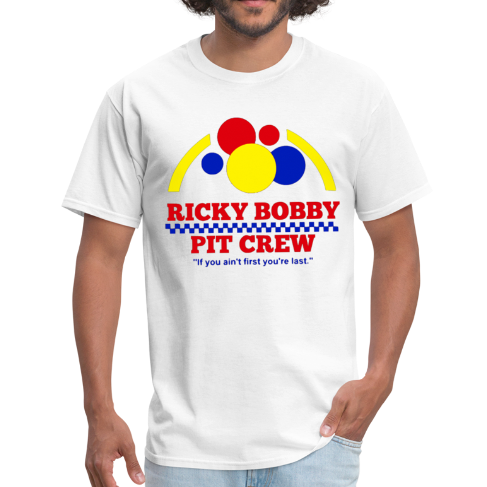 Ricky Bobby Pit Crew Graphic Tee All Sizes - white