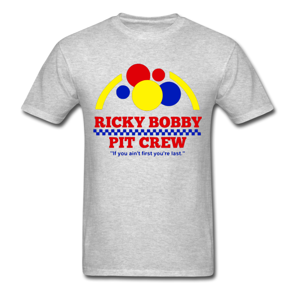 Ricky Bobby Pit Crew Graphic Tee All Sizes - heather gray