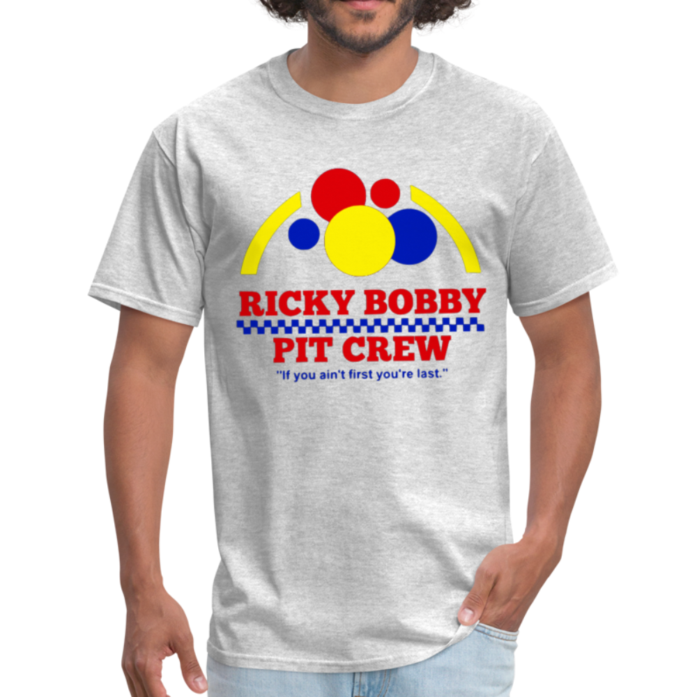 Ricky Bobby Pit Crew Graphic Tee All Sizes - heather gray