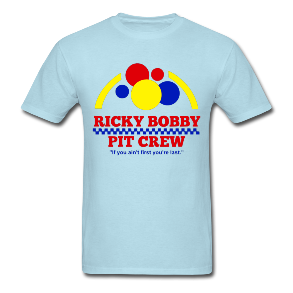 Ricky Bobby Pit Crew Graphic Tee All Sizes - powder blue