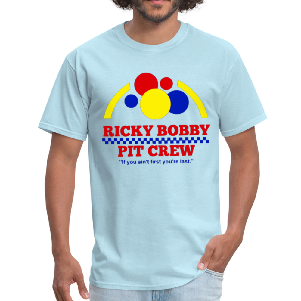 Ricky Bobby Pit Crew Graphic Tee All Sizes - powder blue