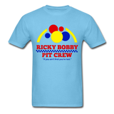 Ricky Bobby Pit Crew Graphic Tee All Sizes - aquatic blue