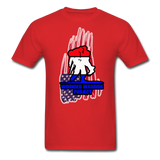 Wounded Warrior Red White and Blue Custom Graphic Tee - red