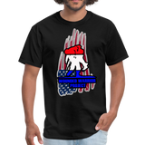 Wounded Warrior Red White and Blue Custom Graphic Tee - black