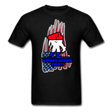 Wounded Warrior Red White and Blue Custom Graphic Tee - black