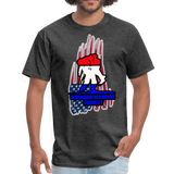 Wounded Warrior Red White and Blue Custom Graphic Tee - heather black