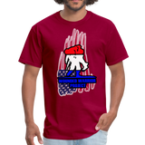 Wounded Warrior Red White and Blue Custom Graphic Tee - dark red