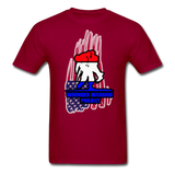 Wounded Warrior Red White and Blue Custom Graphic Tee - dark red