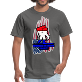 Wounded Warrior Red White and Blue Custom Graphic Tee - charcoal