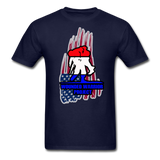 Wounded Warrior Red White and Blue Custom Graphic Tee - navy