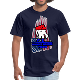 Wounded Warrior Red White and Blue Custom Graphic Tee - navy