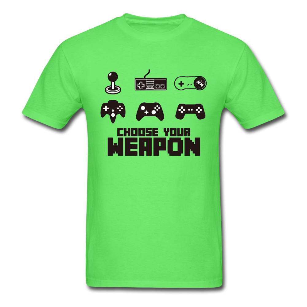 Gaming Choose Your Weapon Graphic Tee; PS4 XBox NES - kiwi