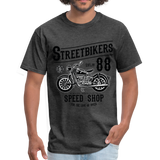 Custom Street Bikers Graphic Tee; Cafe Racer, Speed Shop - heather black