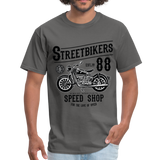 Custom Street Bikers Graphic Tee; Cafe Racer, Speed Shop - charcoal