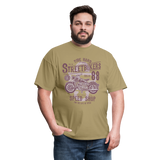 Vintage Motorcycle Street Bikers Graphic Tee - khaki