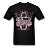 Vintage Motorcycle Street Bikers Graphic Tee - black