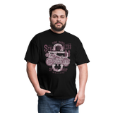 Vintage Motorcycle Street Bikers Graphic Tee - black