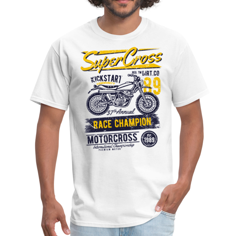 Vintage MX Super Cross Racing Graphic Tee - white