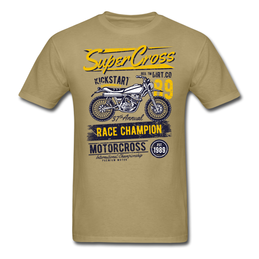 Vintage MX Super Cross Racing Graphic Tee - khaki