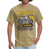 Vintage MX Super Cross Racing Graphic Tee - khaki