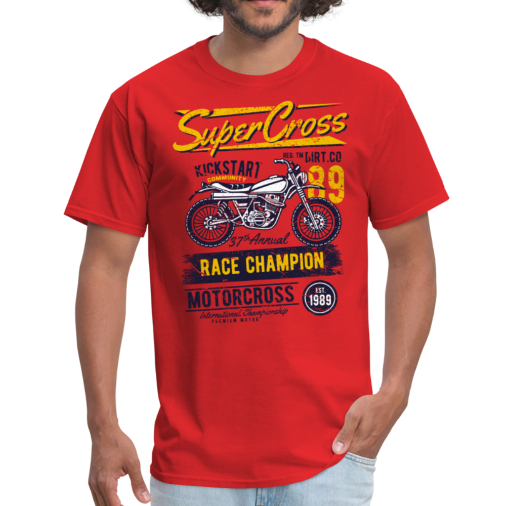 Vintage MX Super Cross Racing Graphic Tee - red