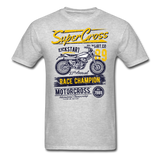 Vintage MX Super Cross Racing Graphic Tee - heather gray