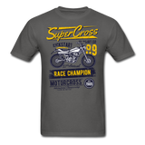 Vintage MX Super Cross Racing Graphic Tee - charcoal