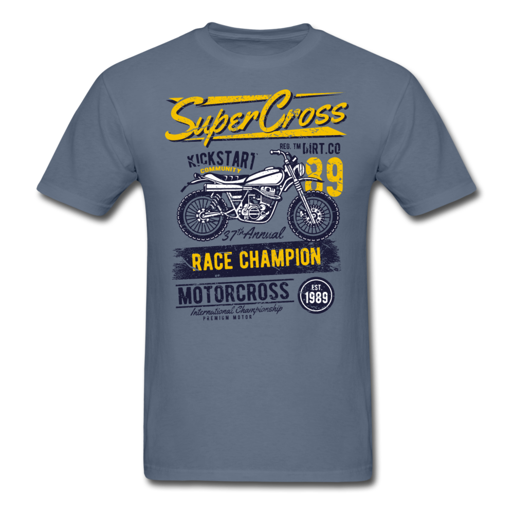 Vintage MX Super Cross Racing Graphic Tee - denim