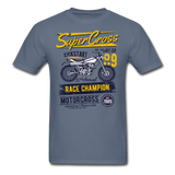 Vintage MX Super Cross Racing Graphic Tee - denim