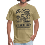 Custom Vintage Kart Racing Graphic Tee; Nascar, Indy - khaki