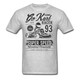Custom Vintage Kart Racing Graphic Tee; Nascar, Indy - heather gray