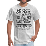 Custom Vintage Kart Racing Graphic Tee; Nascar, Indy - heather gray