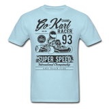 Custom Vintage Kart Racing Graphic Tee; Nascar, Indy - powder blue
