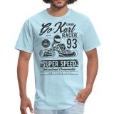Custom Vintage Kart Racing Graphic Tee; Nascar, Indy - powder blue