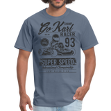 Custom Vintage Kart Racing Graphic Tee; Nascar, Indy - denim