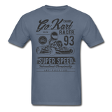 Custom Vintage Kart Racing Graphic Tee; Nascar, Indy - denim