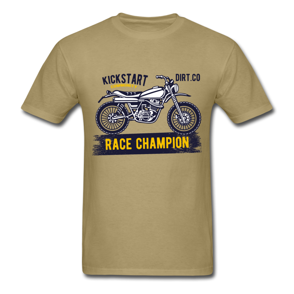 Vintage MX Dirt Bike Graphic Tee; Dirt Co., Super Cross - khaki