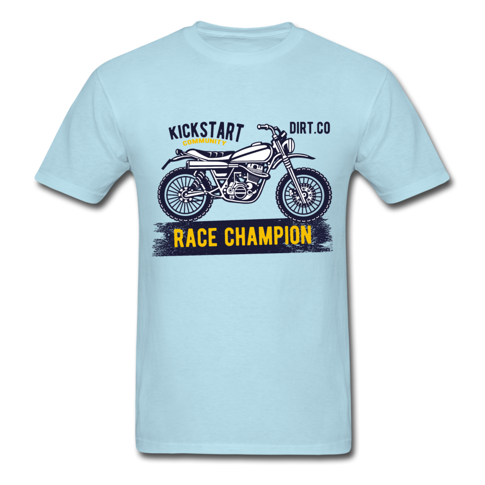 Vintage MX Dirt Bike Graphic Tee; Dirt Co., Super Cross - powder blue