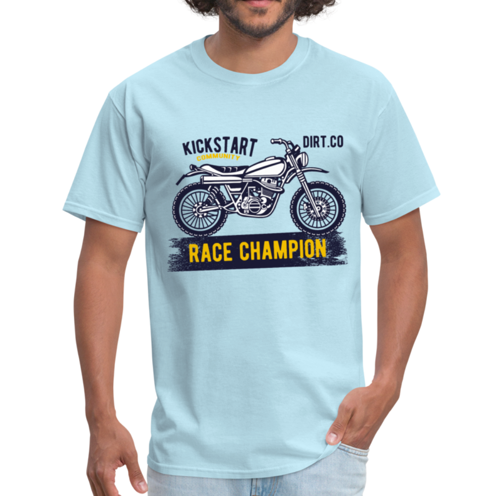 Vintage MX Dirt Bike Graphic Tee; Dirt Co., Super Cross - powder blue