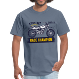 Vintage MX Dirt Bike Graphic Tee; Dirt Co., Super Cross - denim