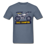 Vintage MX Dirt Bike Graphic Tee; Dirt Co., Super Cross - denim