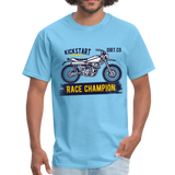 Vintage MX Dirt Bike Graphic Tee; Dirt Co., Super Cross - aquatic blue