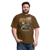 Custom Vintage Gran Prix Racing Graphic Tee; Formula One - brown