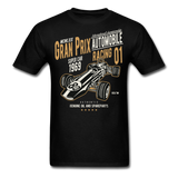 Custom Vintage Gran Prix Racing Graphic Tee; Formula One - black
